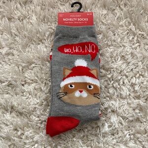 Christmas cat socks